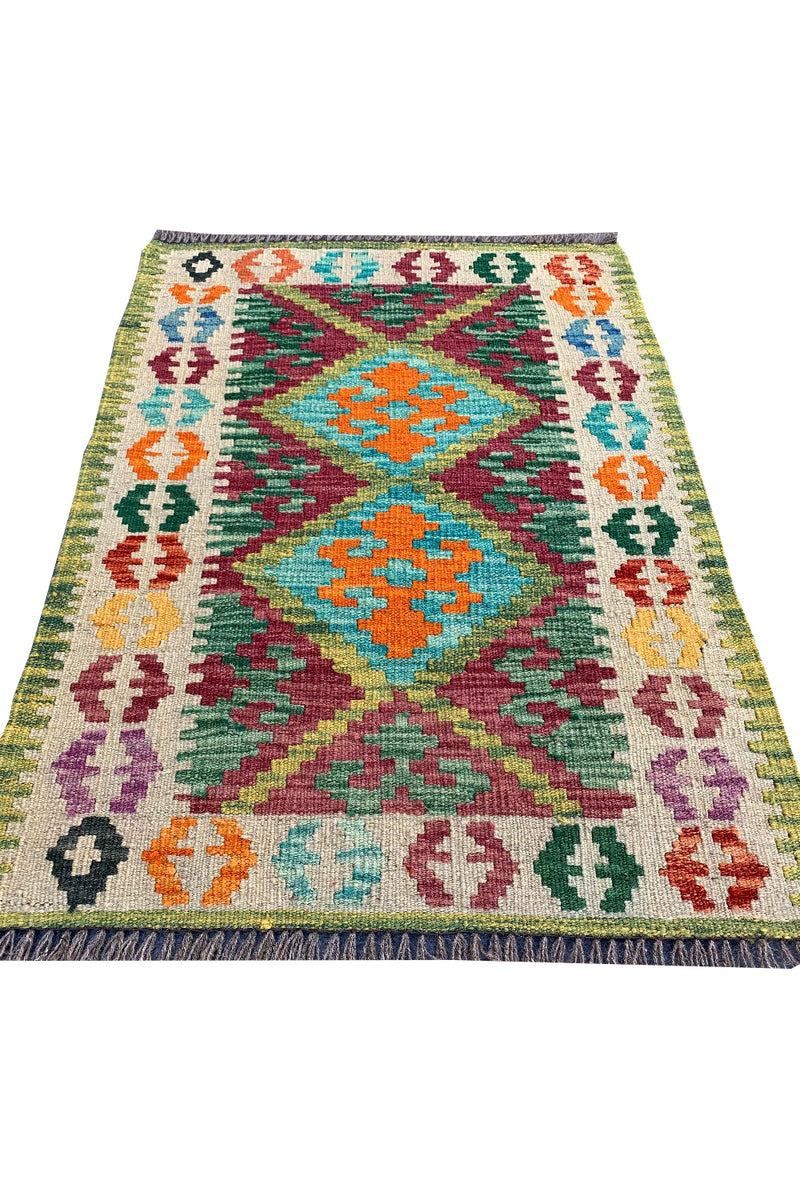 MODERN CHOBI KILIM 2.9 X 2.1 FT