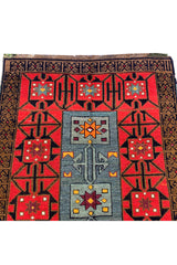 AUTHENTIC HAND KNOTTED VINTAGE AFGHAN BALOUCHI WOOL AREA RUG 6.0 X 4.1 FT (507 GER)