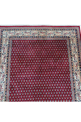 AUTHENTIC HAND KNOTTED VINTAGE BADAM GUL WOOL AREA RUG 6.0 X 3.11 FT (509 GER)