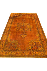 DISTRESSED HAND KNOTTED VINTAGE TABREEZ WOOL AREA RUG 9.11 X 6.4 FT (1288 GER)