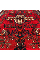 AUTHENTIC HAND KNOTTED VINTAGE HAMIDOUN WOOL AREA RUG 4.8 X 3.4 FT (583 GER)