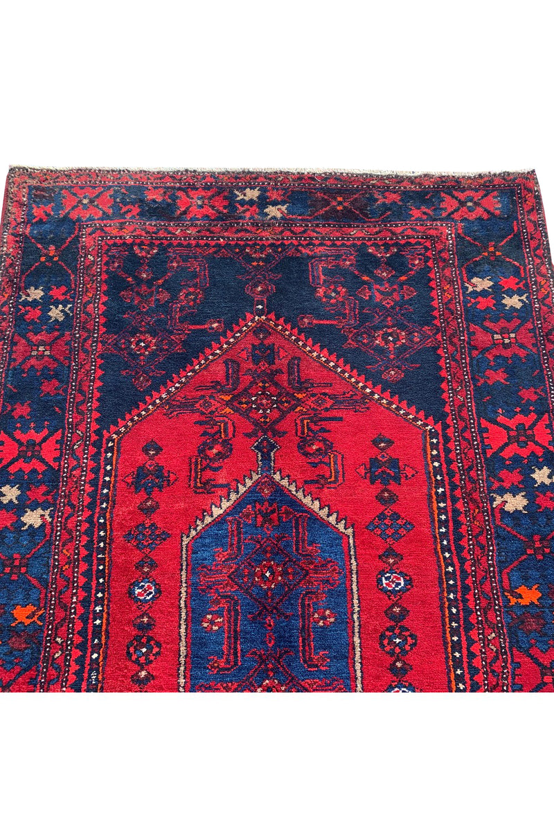 AUTHENTIC HAND KNOTTED VINTAGE HAMIDOUN WOOL AREA RUG 6.9 X 4.4 FT (513 GER)