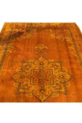 DISTRESSED HAND KNOTTED VINTAGE TABREEZ WOOL AREA RUG 9.11 X 6.4 FT (1288 GER)