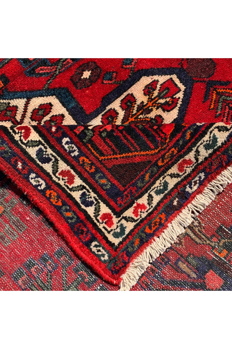 AUTHENTIC HAND KNOTTED VINTAGE HAMIDOUN WOOL AREA RUG 4.8 X 3.4 FT (583 GER)