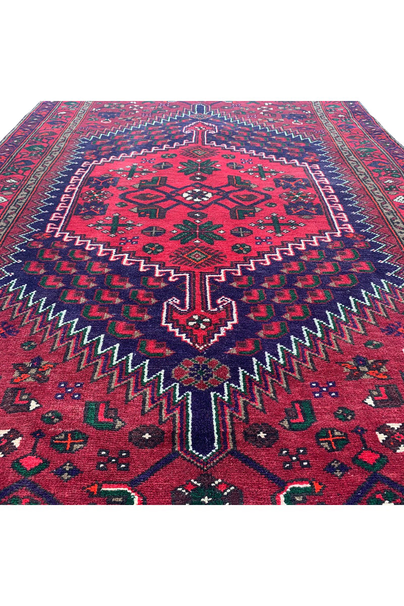 AUTHENTIC HAND KNOTTED VINTAGE HAMIDOUN WOOL AREA RUG 6.5 X 4.1 FT (515 GER)