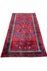 AUTHENTIC HAND KNOTTED VINTAGE HAMIDOUN WOOL AREA RUG 6.5 X 3.8 FT (516 GER)