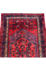 AUTHENTIC HAND KNOTTED VINTAGE HAMIDOUN WOOL AREA RUG 6.5 X 3.8 FT (516 GER)