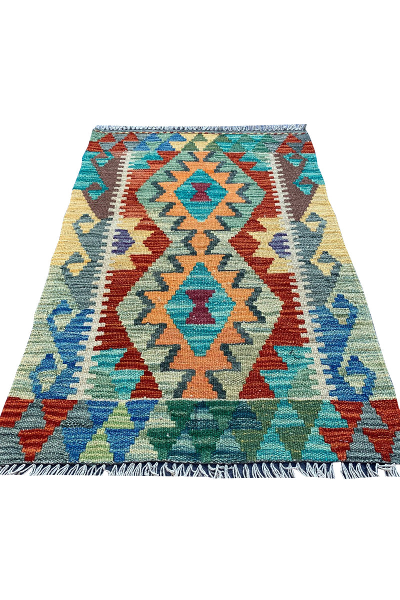 MODERN CHOBI KILIM 2.10 X 1.11 FT