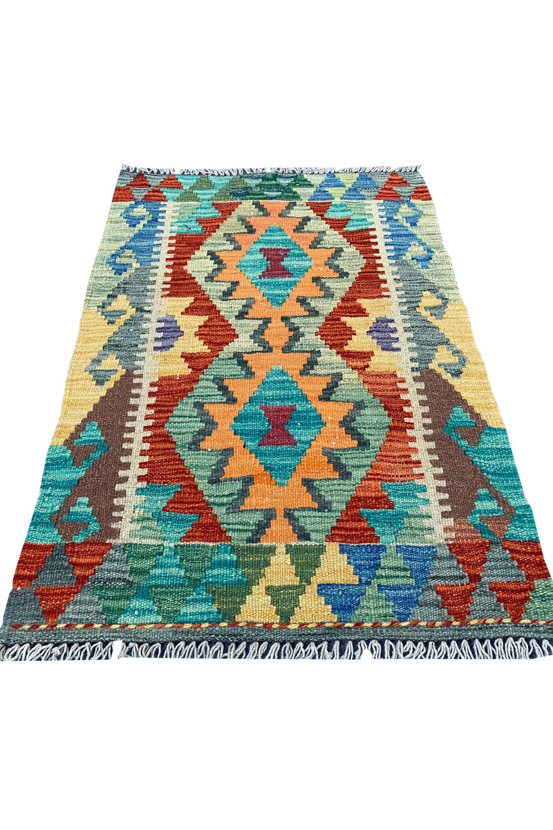 MODERN CHOBI KILIM 2.10 X 1.11 FT