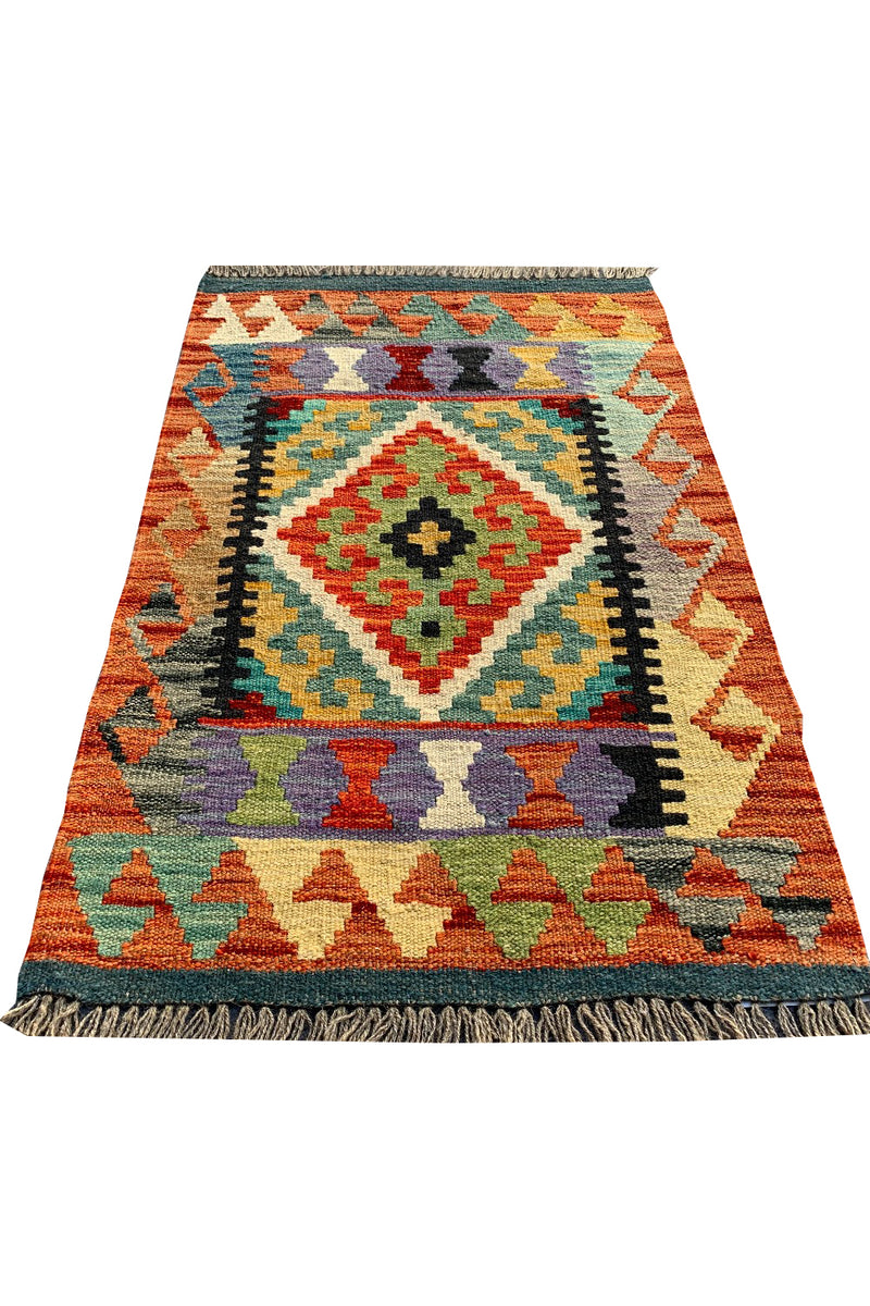 MODERN CHOBI KILIM 2.10 x 1.11 Ft