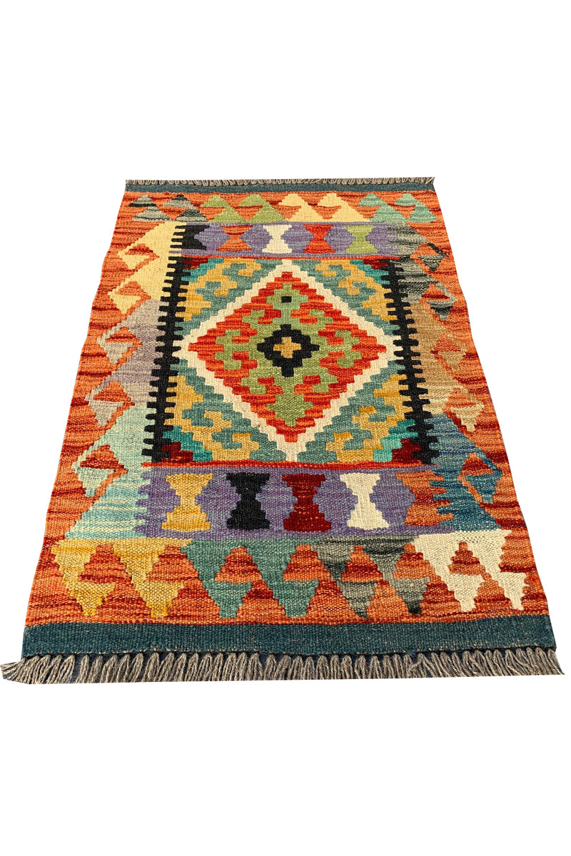 MODERN CHOBI KILIM 2.10 x 1.11 Ft