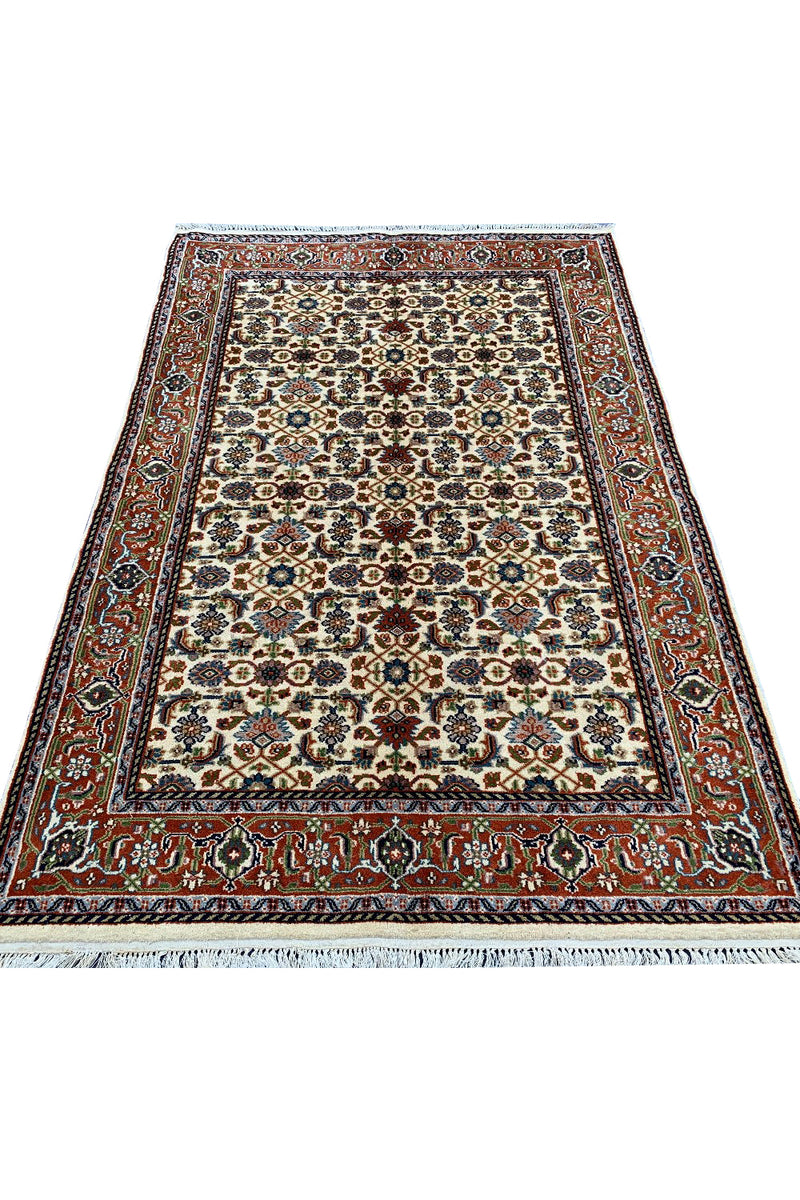 AUTHENTIC HAND KNOTTED INDO WOOL AREA RUG 6.7 X 4.4 FT (521 GER)