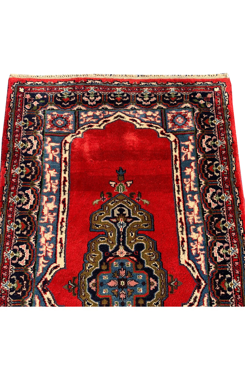 AUTHENTIC HAND KNOTTED VINTAGE INDO WOOL AREA RUG 5.3 X 3.1 FT (642 GER)