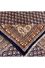 AUTHENTIC HAND KNOTTED BADAM GUL WOOL AREA RUG 7.10 X 5.9 FT (1289 GER)